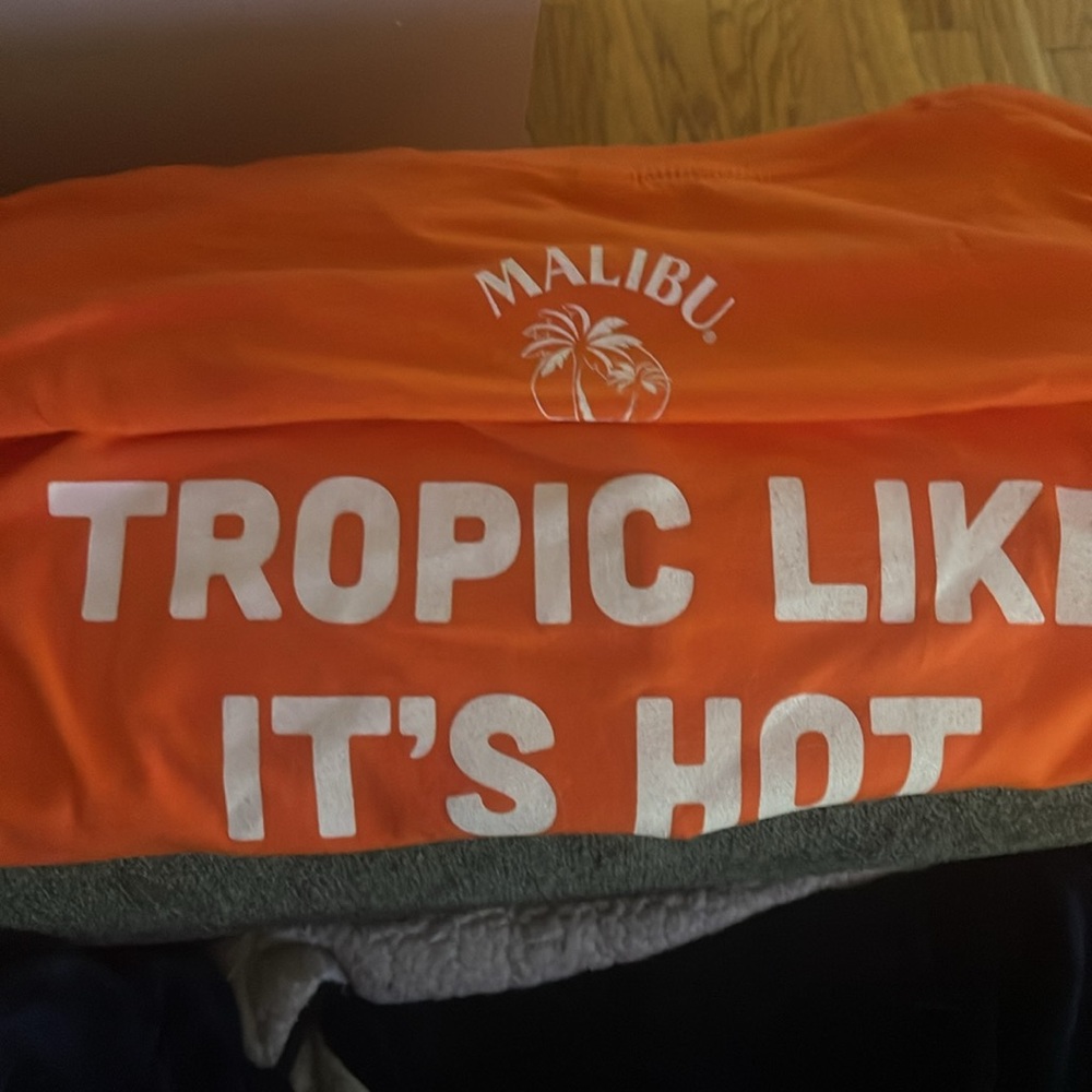 Orange Palm Tree Malibu Rum Shirt